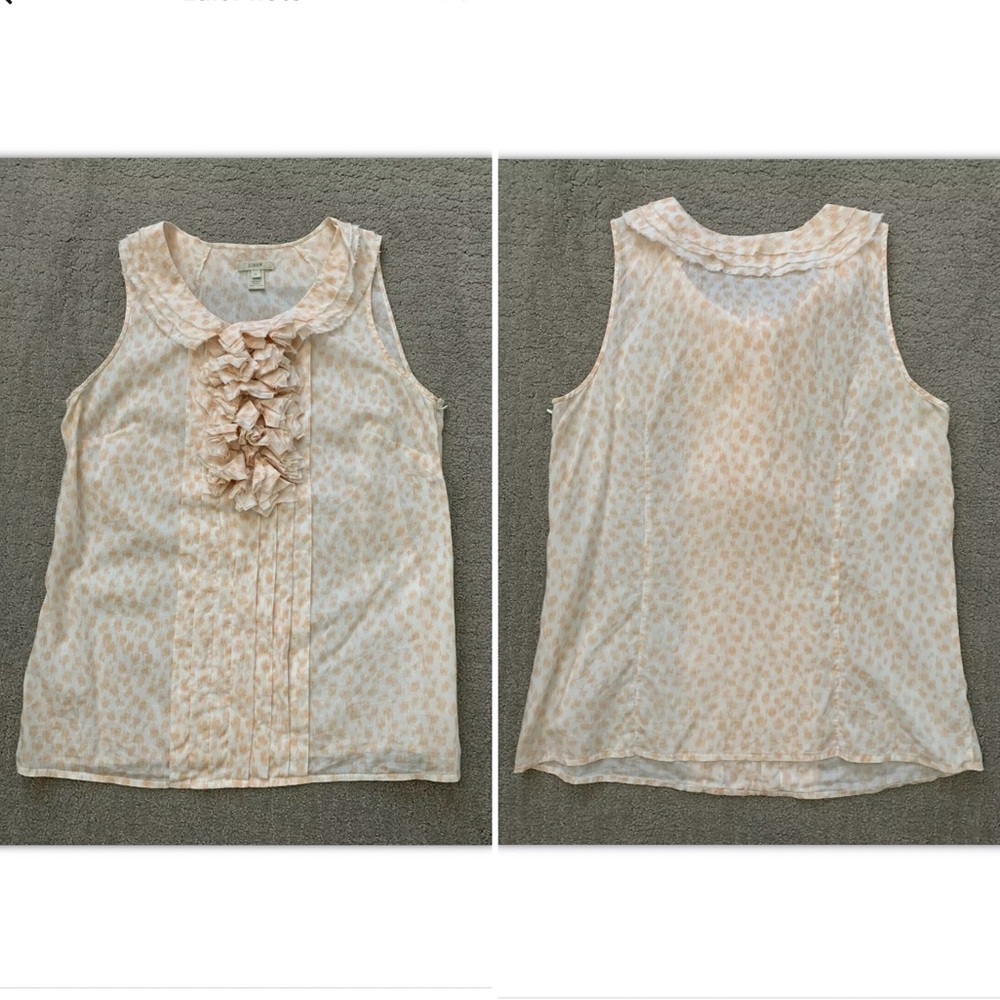 J. Crew Leopard Print Origami Detail Top ~ Size 4